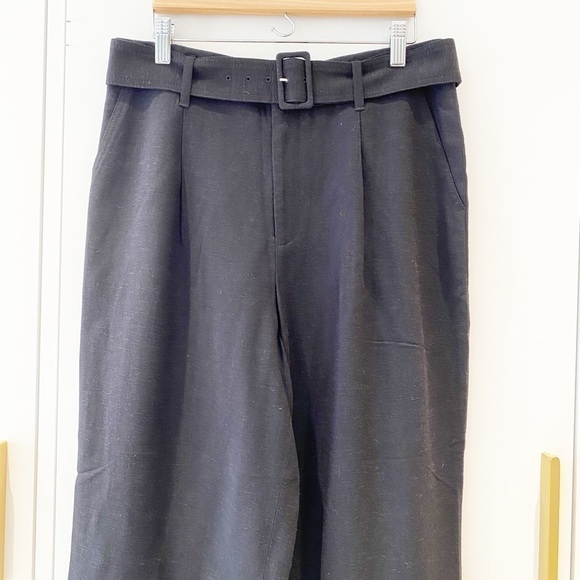 𝅺BNWOT Club Monaco Ayto belted pant in black - Picture 3 of 11